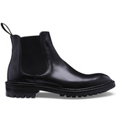 Grayson C Chelsea Boot in Black Calf Leather