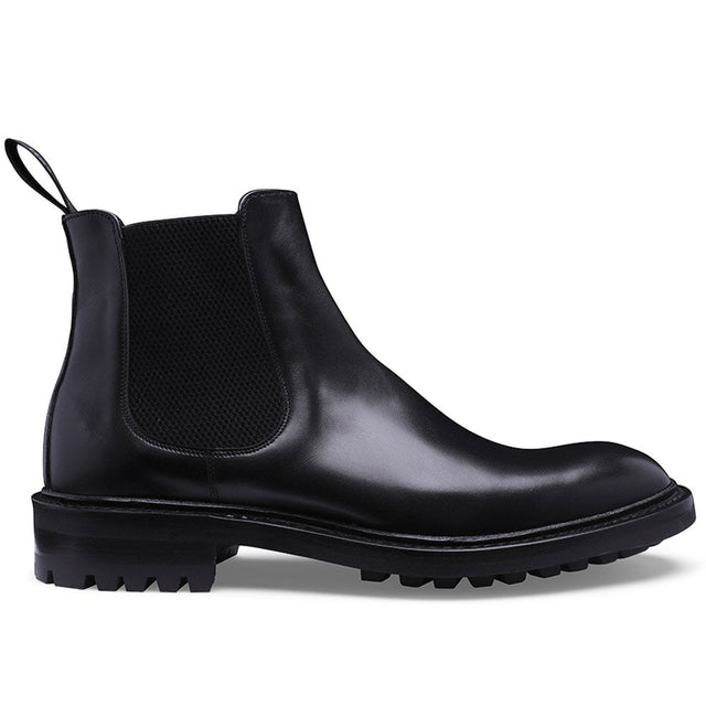 Grayson C Chelsea Boot in Black Calf Leather