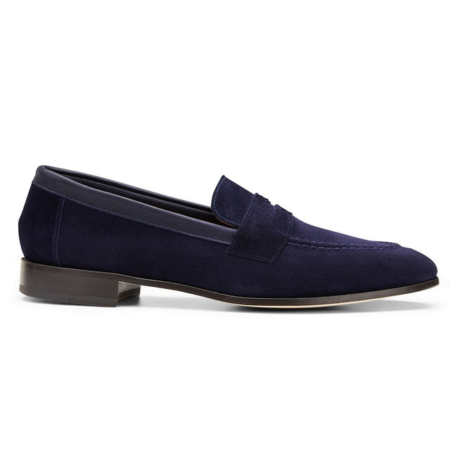 Toby Penny Loafer in Indigo Suede