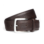 Walnut Grain Belt with Silver Buckle