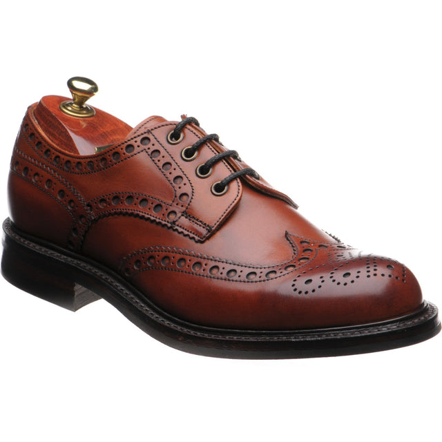 Cheaney Avon R mens rubber-soled brogues in dark leaf calf