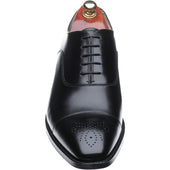 Cheaney Cambridge mens semi-brogues in black calf