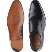 Cheaney Cambridge mens semi-brogues in black calf