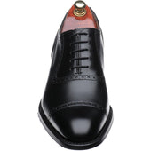 Cheaney Fenchurch Rubber mens rubber-soled semi-brogues in black calf