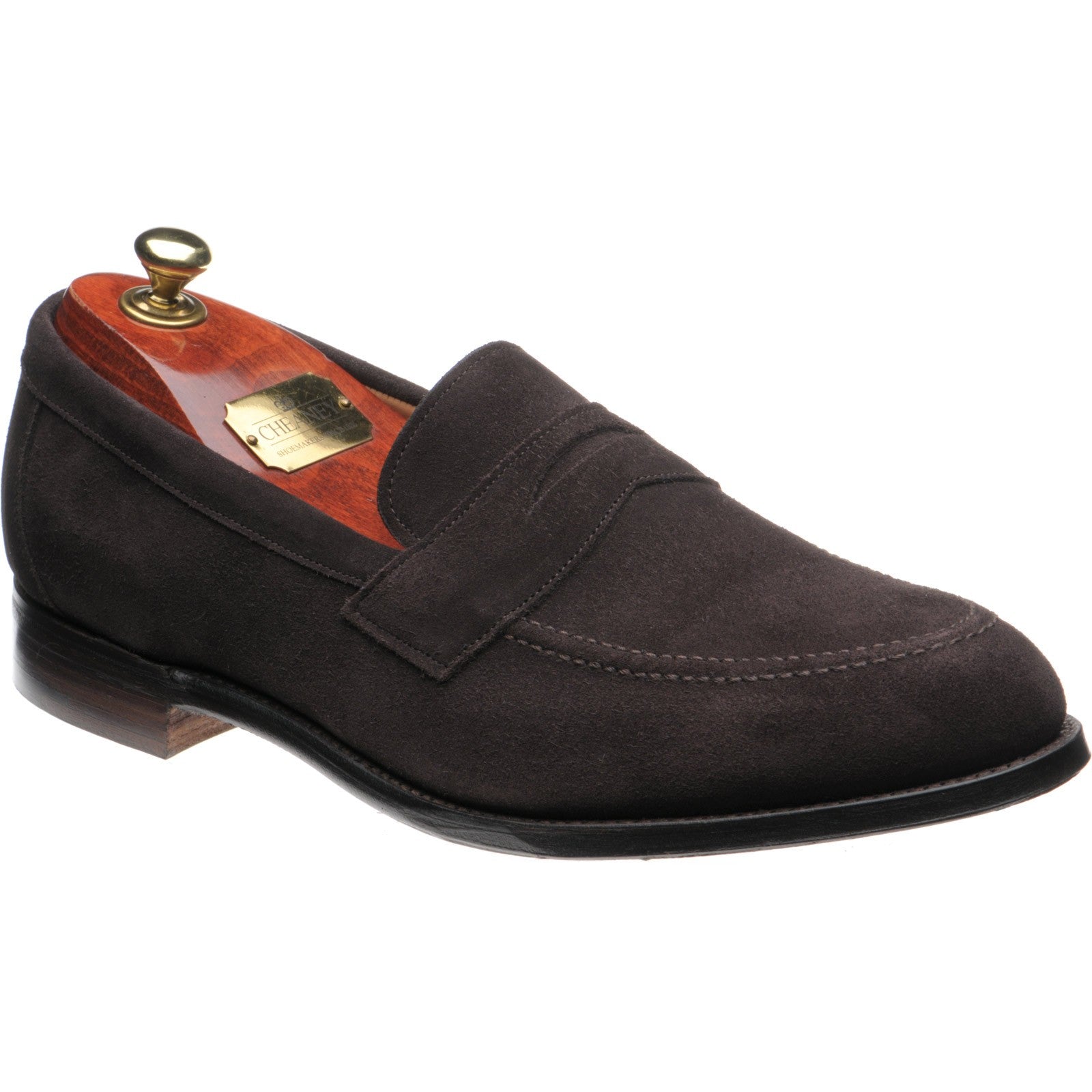 Cheaney Hadley mens loafers in brown suede