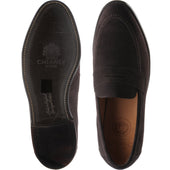 Cheaney Hadley mens loafers in brown suede
