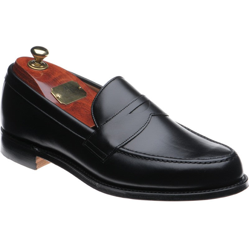 Cheaney Hudson mens loafers in black calf
