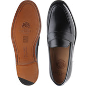 Cheaney Hudson mens loafers in black calf