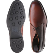 Cheaney Jackie III Rubber mens rubber-soled Chukka boots in mahogany grain
