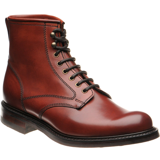 Cheaney Jaxson II R mens rubber-soled boots in dark leaf burnished