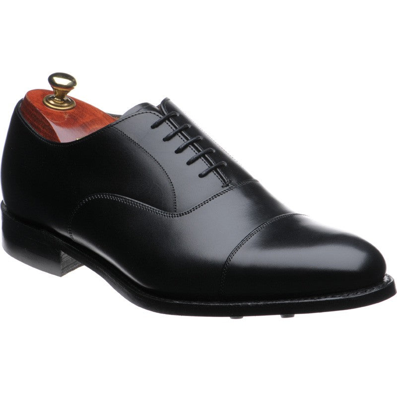 Cheaney Lime Rubber mens rubber-soled Oxfords in black calf