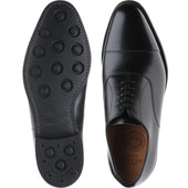 Cheaney Lime Rubber mens rubber-soled Oxfords in black calf