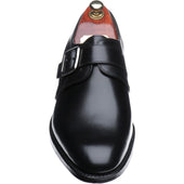 Cheaney Moorgate mens monk shoes in black calf