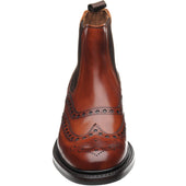 Cheaney Tamar R mens rubber-soled brogue boots in dark leaf calf