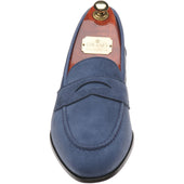 Cheaney Toby mens loafers in blue suede