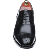 Cheaney Wilfred mens semi-brogues in black calf