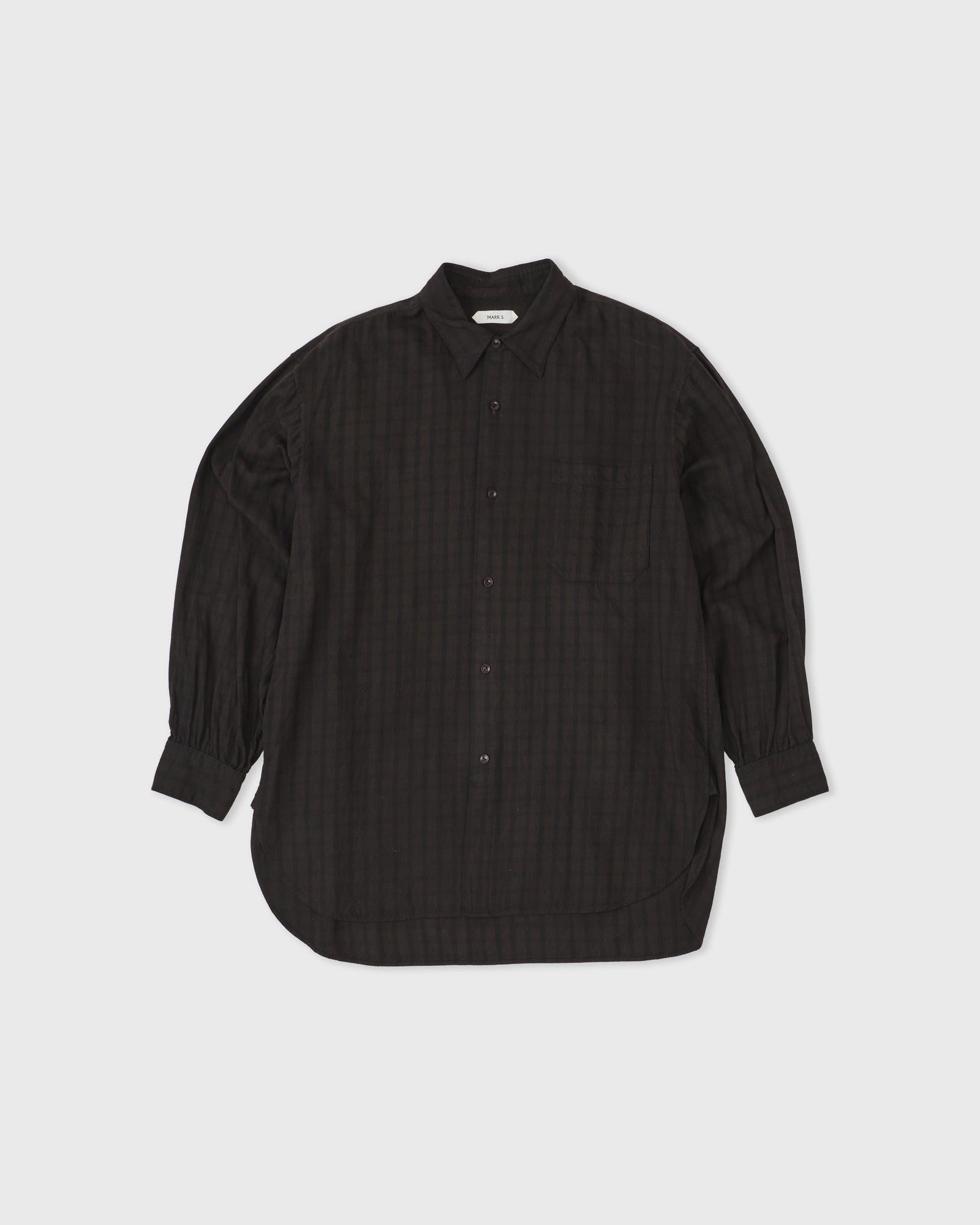 Check Dress Shirt Check Mud Dye