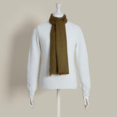 Windowpane Check Cashmere Scarf In And Red