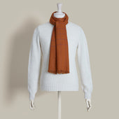 Windowpane Check Cashmere Scarf In And Blue