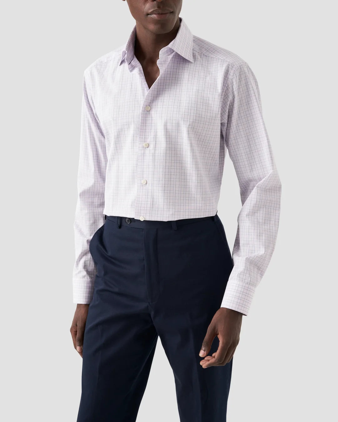 Light Checked Signature Twill Shirt Eton