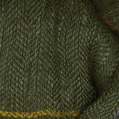 Windowpane Check Cashmere Scarf In Green And Lilac