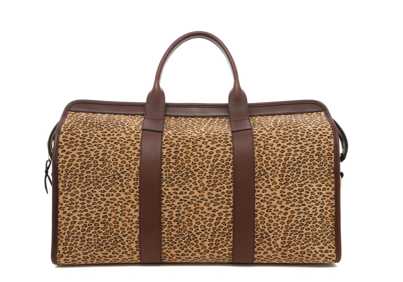 Signature Travel Duffle - Cheetah Microfiber / Chocolate Trim