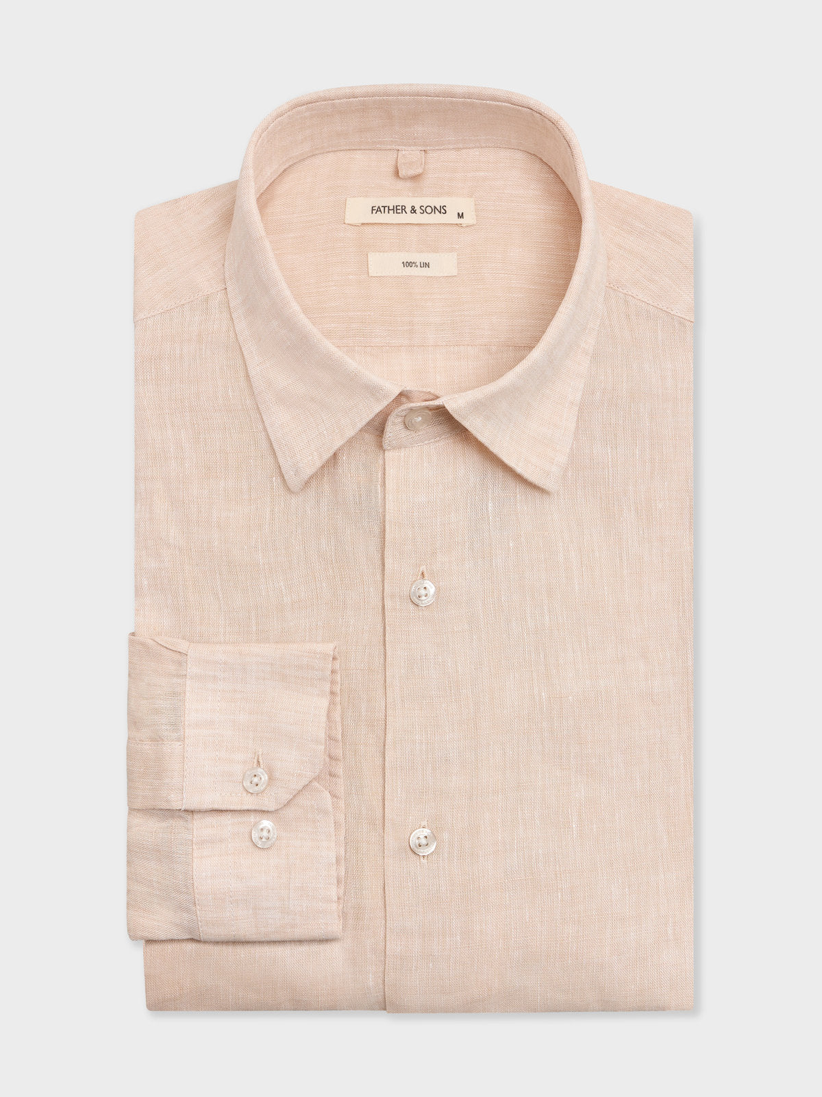 Chemise Slim En Lin Beige
