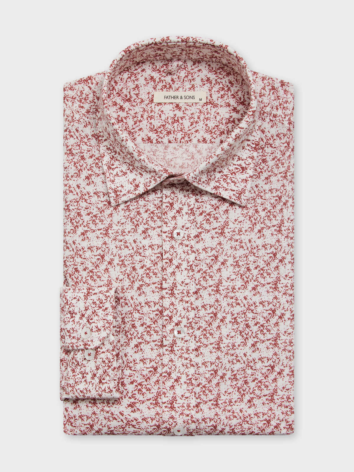 Chemise Slim En Lin Et Coton Motif