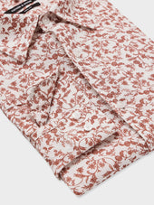 Chemise Slim En Lin Motif Fleuri