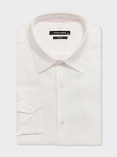 Chemise slim en lin blanc