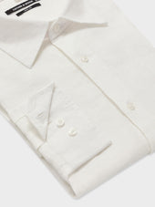 Chemise Slim En Lin Blanc