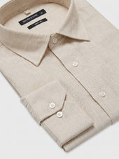 Chemise Slim En Lin Cru