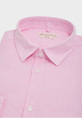 Chemise Sport Slim En Lin Carreaux Blancs