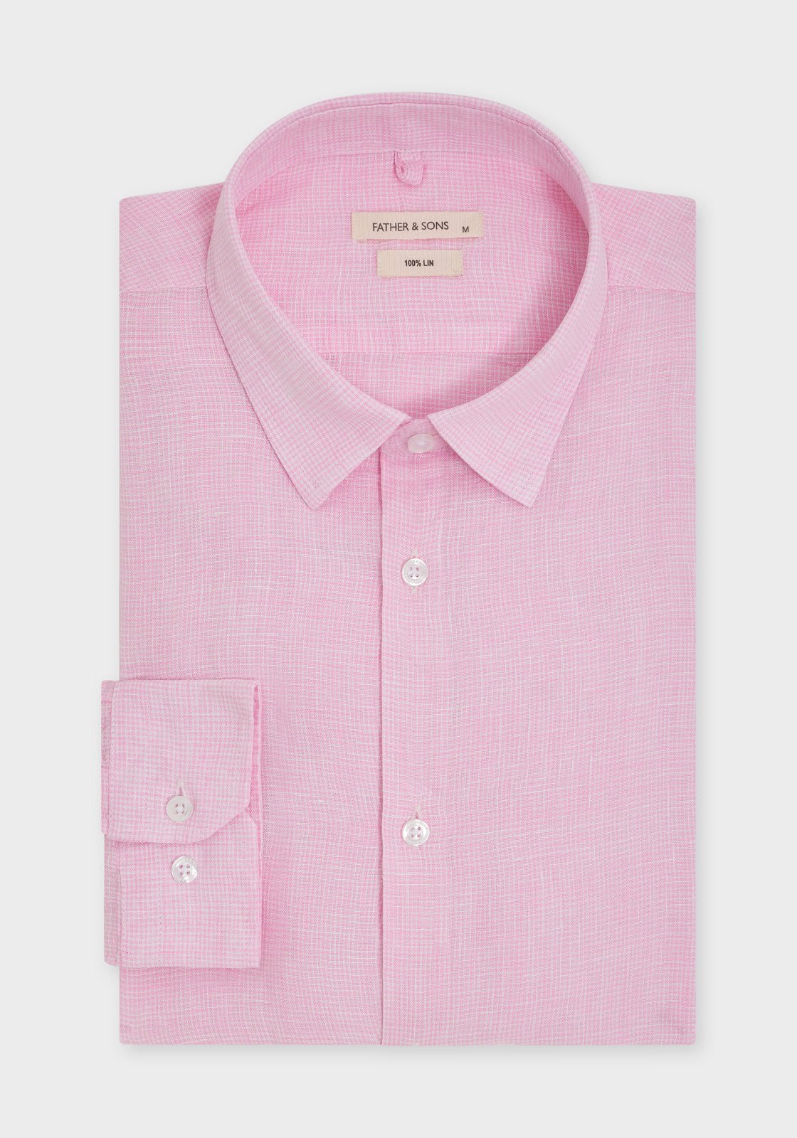 Chemise Sport Slim En Lin Carreaux Blancs