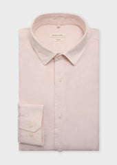 Chemise sport Slim en lin uni rose