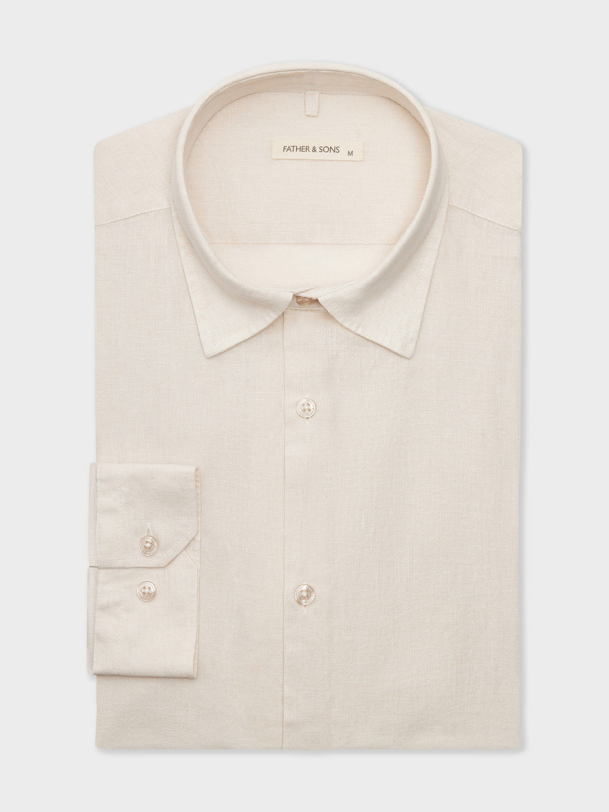 Chemise Sport Slim En Lin Uni Sable