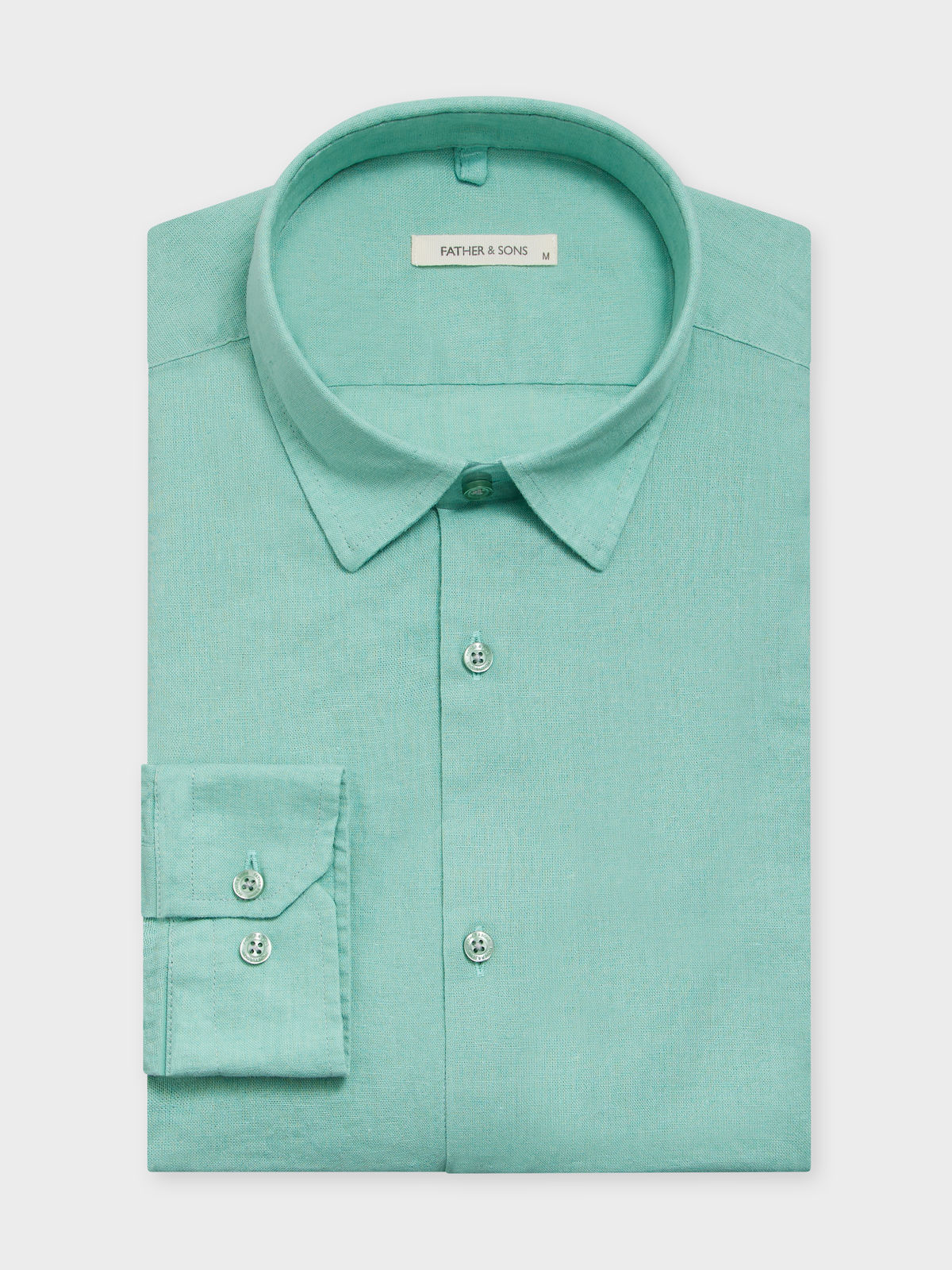Chemise Slim En Lin Vert