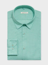 Chemise Slim en lin vert