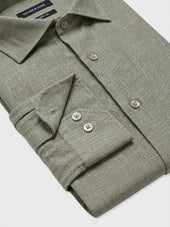 Chemise Slim En Lin Vert D Eau