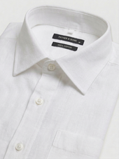 Chemise Manches Courtes Loose En Coton Fa Onn Blanc