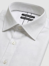 Chemise Manches Courtes Slim En Coton Fa Onn Blanc