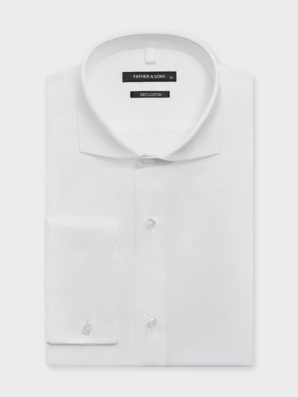 Chemise Slim En Twill De Coton Blanc