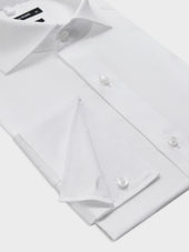 Chemise Slim En Twill De Coton Blanc
