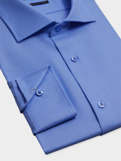 Chemise Non Iron Regular En Coton Fa Onn Bleu