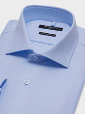 Chemise Non Iron Regular En Twill De Coton Bleu Ciel