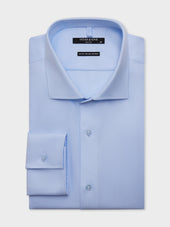Chemise non-iron regular en twill de coton bleu ciel
