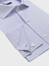 Chemise Slim En Coton Fa Onn Rayures Bleu Ciel