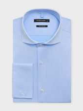 Chemise regular en twill de coton bleu ciel