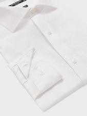 Chemise Non Iron Regular En Coton Fa Onn Blanc Rayures
