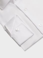 Chemise Non Iron Regular En Coton Chevron Blanc